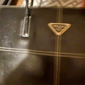 Prada Black Leather Briefcase